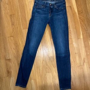 7 for all mankind jeans size 25 skinny high rise
